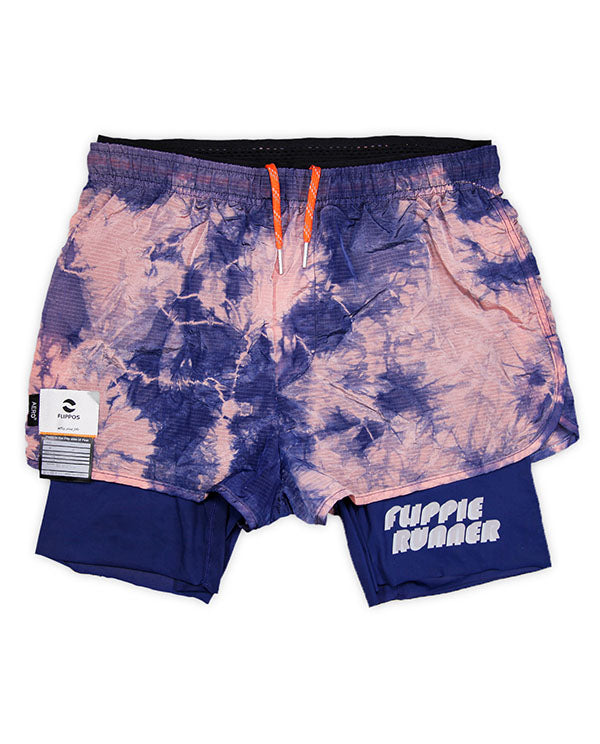 FLIPPOS 跑褲 FAITH TRAIL SHORTS 5”Tie-Dyed AERO® 粉