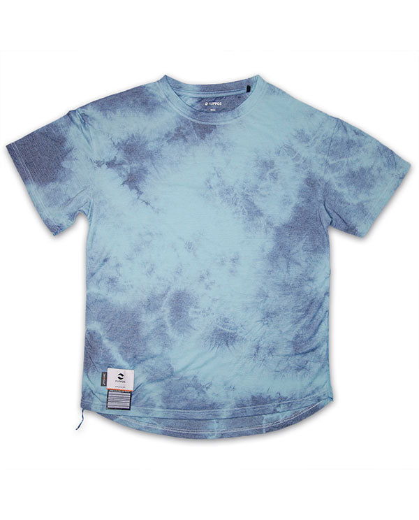 FLIPPOS 跑衣 FEATHERLITE MERINO TEE Tie-Dyed (Men)淺藍