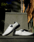 FLR 車鞋FABRO Letter WT White Rubber Sole 客製一級皮革 白