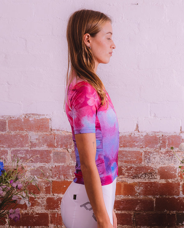 Pedla 車衣Floral Classic Jersey Cosmos Fade 女款 藍紅