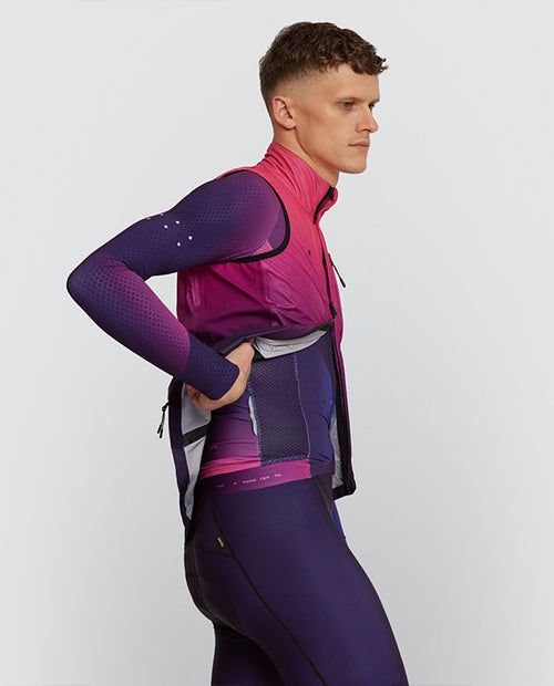 Pedla 防雨背心Pro Deflect Gilet-Flow State Hot Pink 男款 漸層紫紅