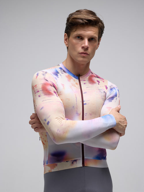 Givelo 薄長袖車衣 C.D.A. LS Jersey Phase 米黃染 - 男女共版