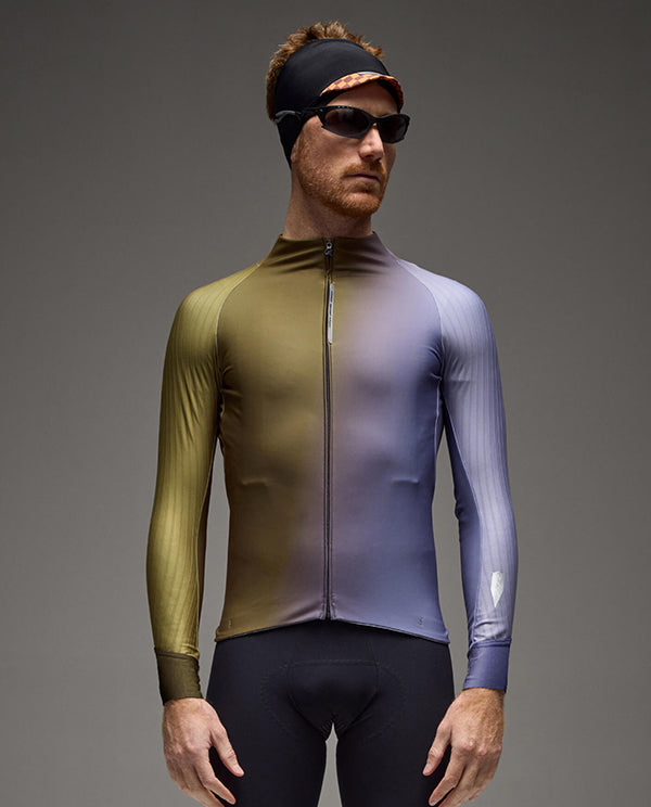 Q36.5 車衣 Gregarius Hybrid Big Fade Long Sleeve Jersey Drab Green 長袖 男款 灰綠