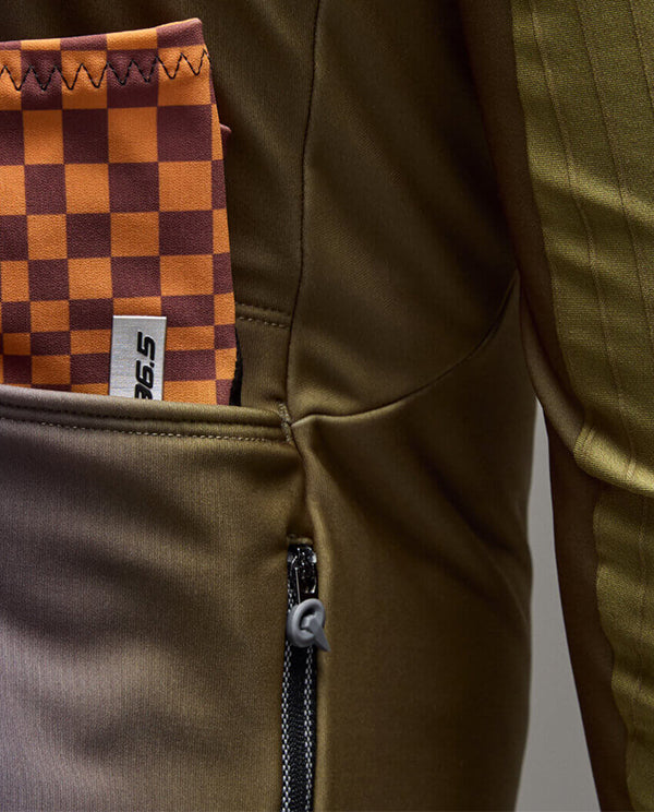 Q36.5 車衣 Gregarius Hybrid Big Fade Long Sleeve Jersey Drab Green 長袖 男款 灰綠