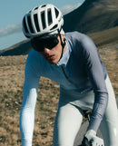 Q36.5 車衣 Gregarius Hybrid Big Fade Long Sleeve Jersey Grisaille Blue 長袖 男款 灰紫