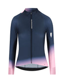 Q36.5 車衣 Gregarius Hybrid Collar Fade Long Sleeve Jersey Black 長袖 女款 紫藍