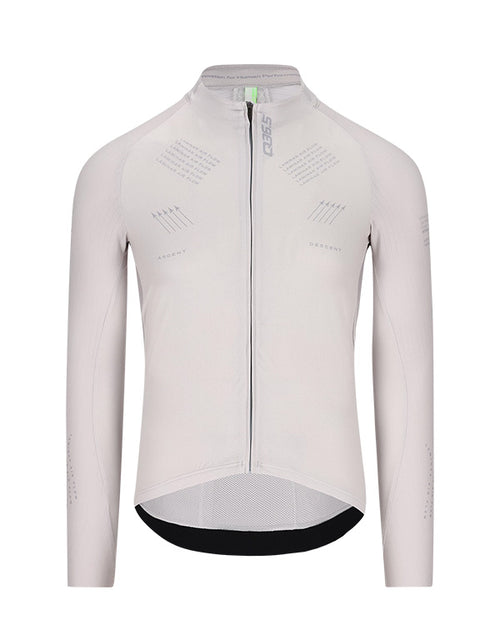 Q36.5 薄長袖車衣Gregarius Hybrid Light Aeroflow LS Jersey Ice Grey 男款 白灰