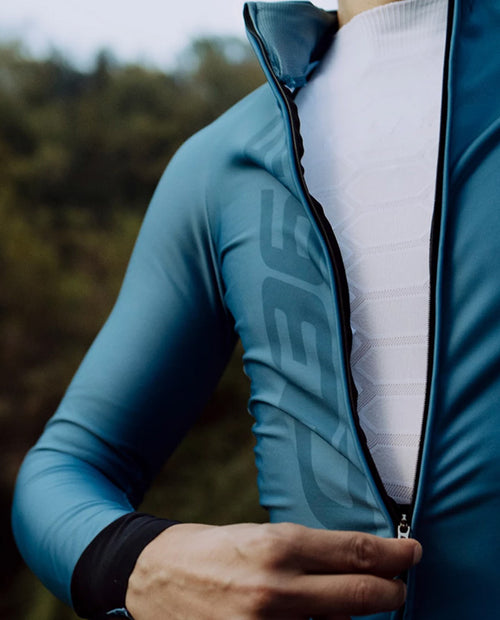 Q36.5 車衣Gregarius Hybrid Signature LS Jersey Cerulean Blue 長袖 男款 蔚藍