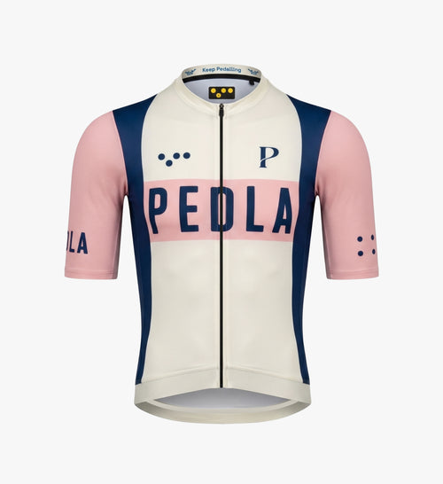 Pedla 車衣 Heritage Classic Jersey Vintage White 男款 復古粉白