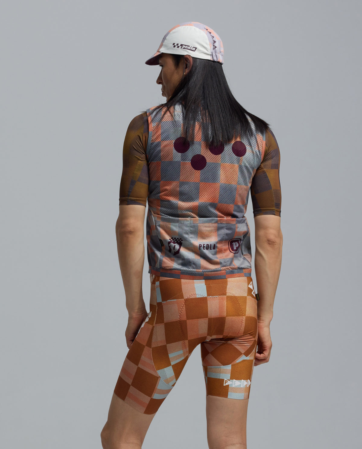 Pedla 防風背心 Heritage Classic LITE Gilet Checkers Grey 男款 橘灰格