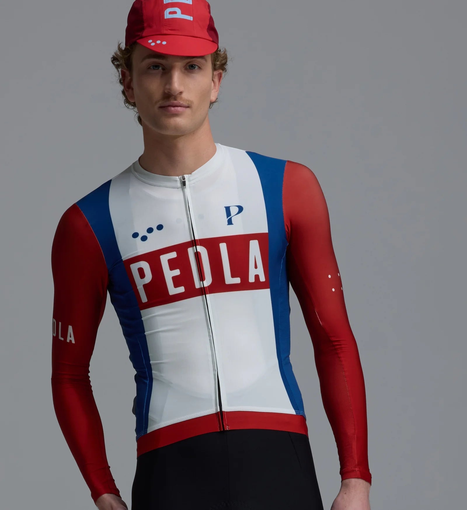 Pedla 薄長袖車衣 Heritage Classic LS Jersey Vintage Red 男款 復古紅白