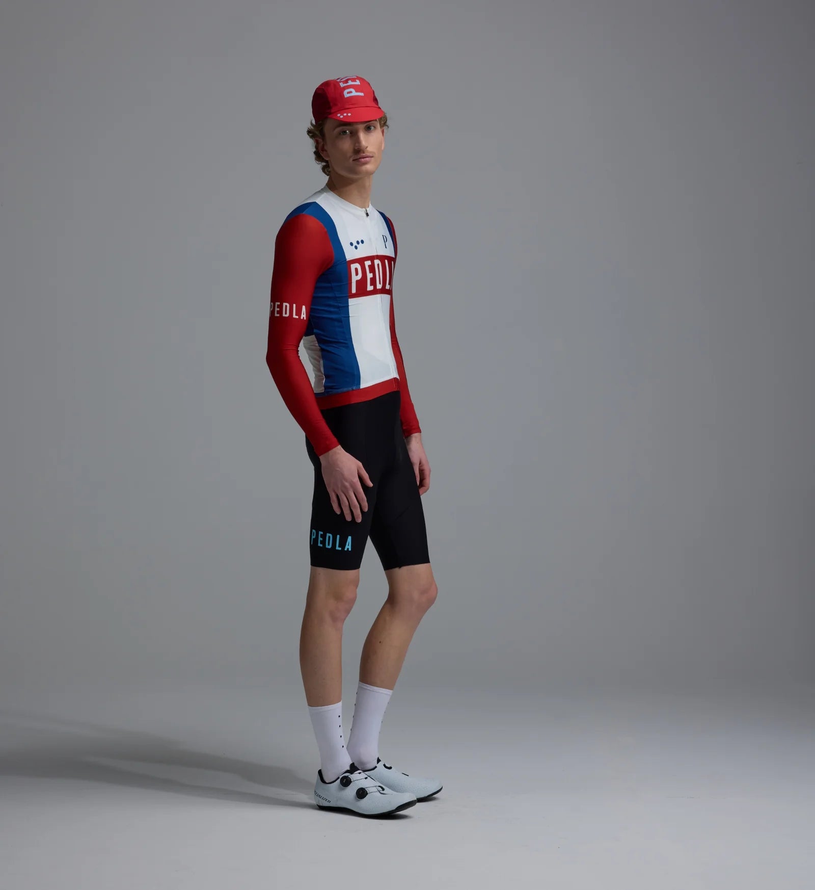 Pedla 薄長袖車衣 Heritage Classic LS Jersey Vintage Red 男款 復古紅白