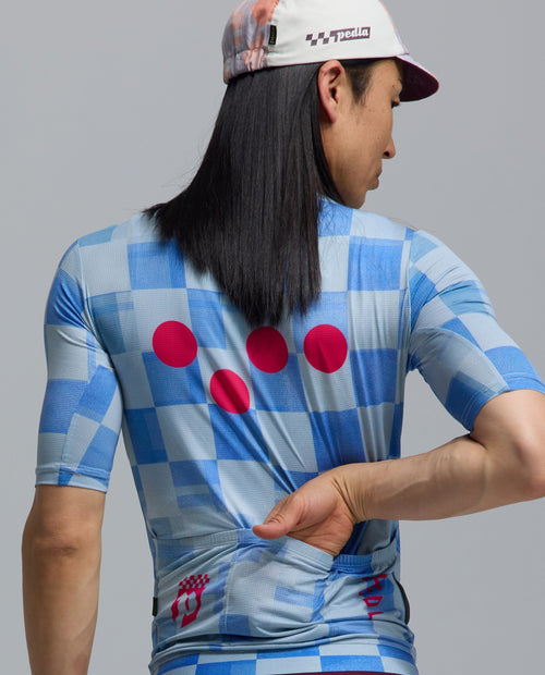 Pedla 車衣Heritage Training Jersey Checkers Blue 男款 藍白格