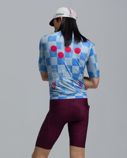 Pedla 車衣Heritage Training Jersey Checkers Blue 男款 藍白格