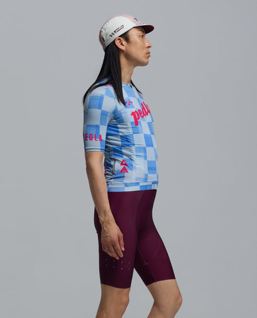 Pedla 車衣Heritage Training Jersey Checkers Blue 男款 藍白格