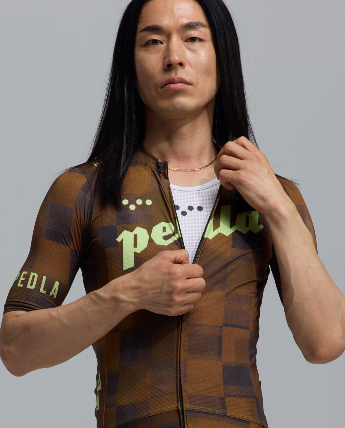 Pedla 車衣Heritage Training Jersey Checkers Brown 男款 棕格