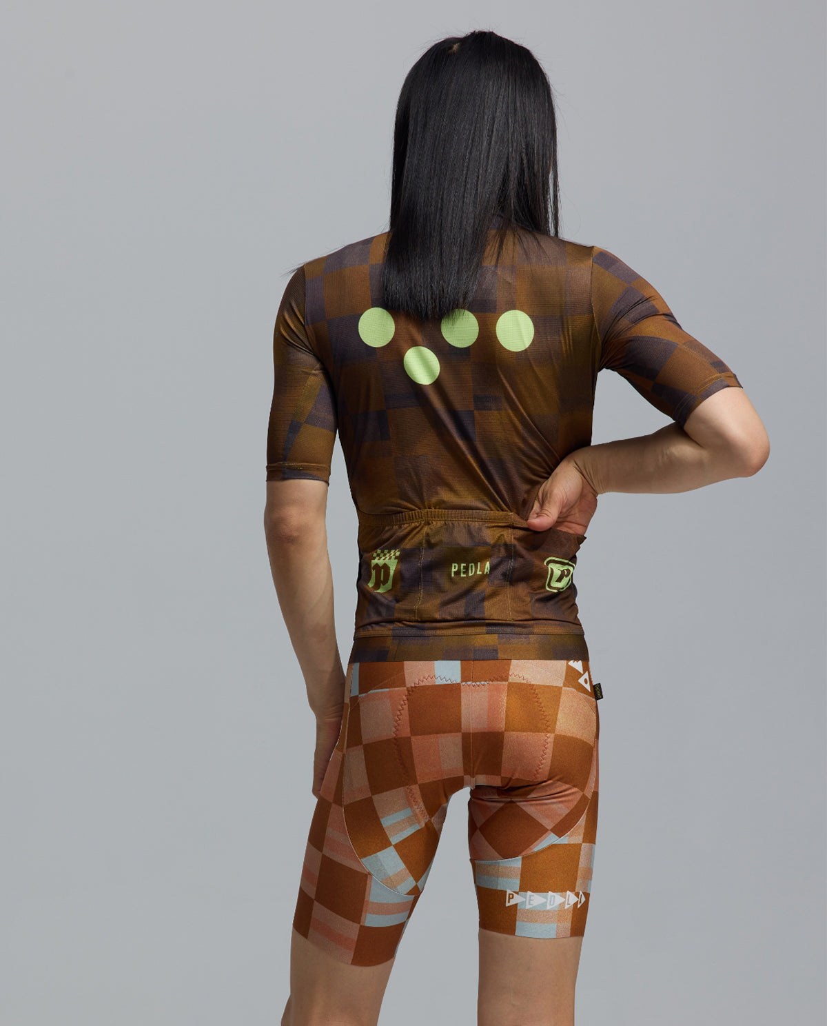 Pedla 車衣Heritage Training Jersey Checkers Brown 男款 棕格