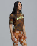Pedla 車衣Heritage Training Jersey Checkers Brown 男款 棕格