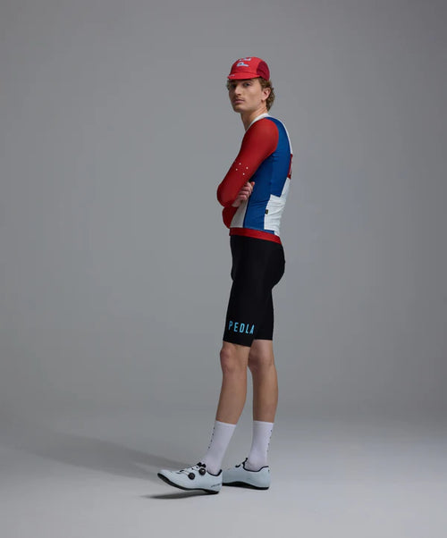 Pedla 薄長袖車衣 Heritage Classic LS Jersey Vintage Red 男款 復古紅白