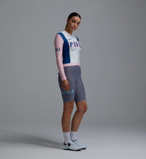Pedla 薄長袖車衣 Heritage Classic LS Jersey Vintage White 女款 復古粉白