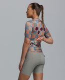 Pedla 車衣Heritage Training Jersey Checkers Grey 女款 橘灰格