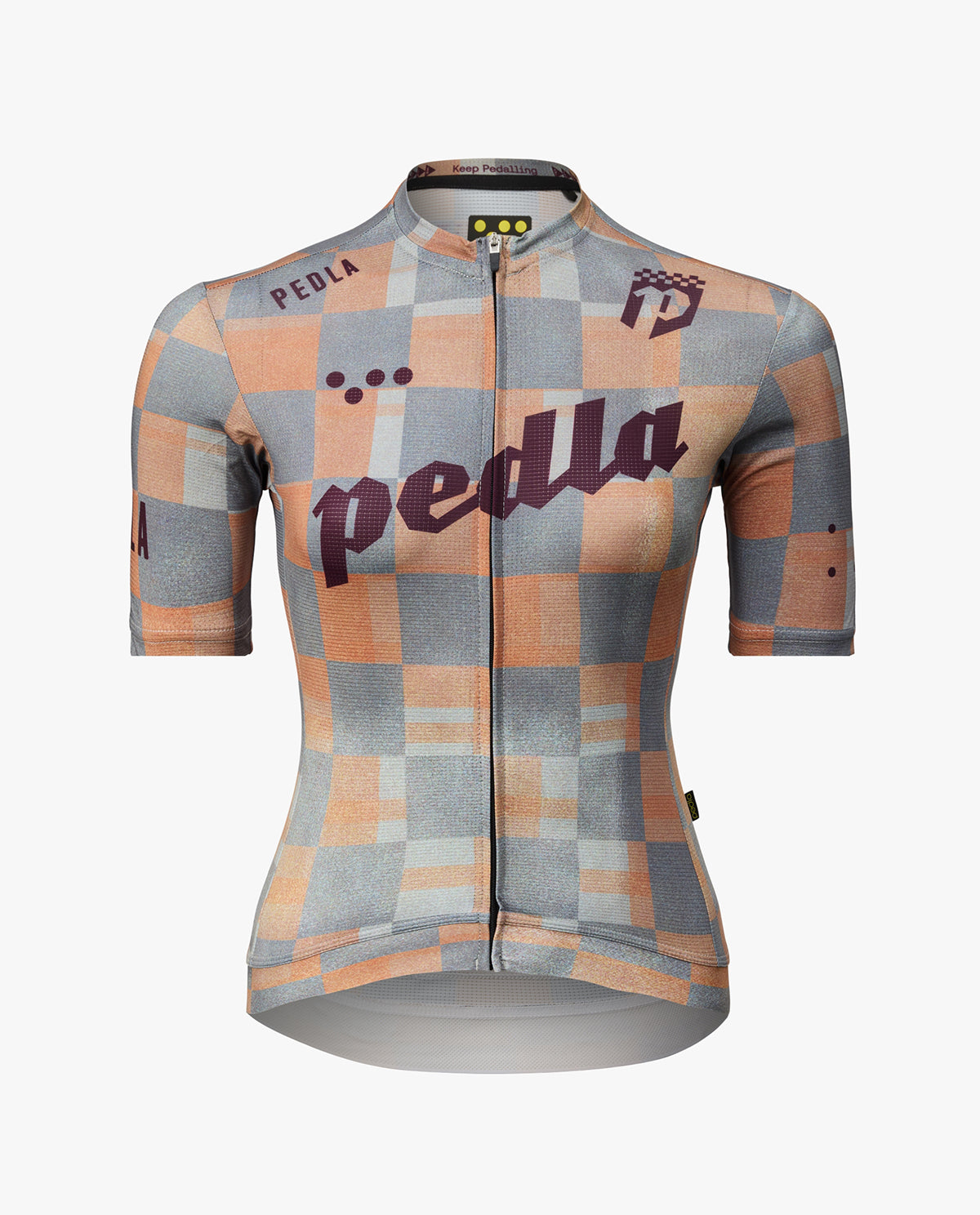 Pedla 車衣Heritage Training Jersey Checkers Grey 女款 橘灰格