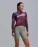 Pedla 車衣Heritage Training LS Jersey Tartan Violet 薄長袖 女款 紫格