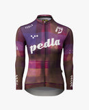Pedla 車衣Heritage Training LS Jersey Tartan Violet 薄長袖 女款 紫格
