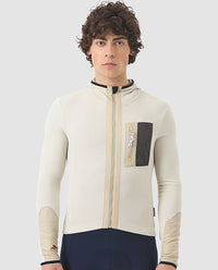 Café du Cycliste 車衣Audax Ingrid LS Jersey V2 PearlGrey 長袖 男款 米