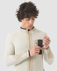 Café du Cycliste 車衣Audax Ingrid LS Jersey V2 PearlGrey 長袖 男款 米