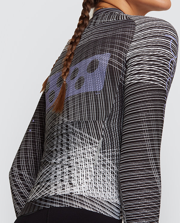 Pedla 薄長袖車衣Pro Pursuit LS 2.0 Jersey Interweave Mono 女款 灰白