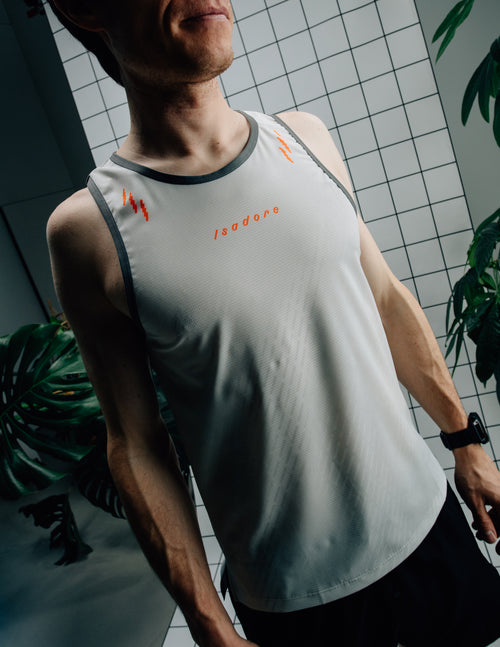 Isadore 無袖跑衣 Run Tank Top Cloud 男款 白