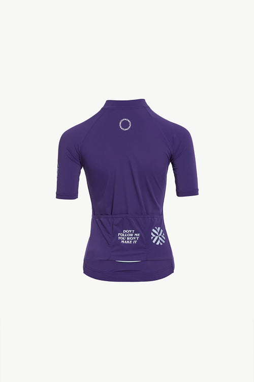 KPLUS經典女款短袖自行車衣-迷霧紫