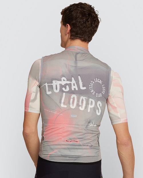 Pedla 雙拉鍊防風背心 Local Loops Classic Gilet Club Stone 男款 灰