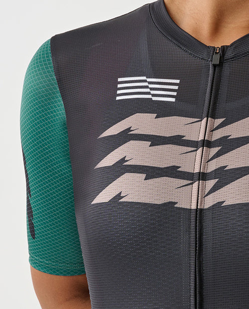 MAAP 車衣 Women Eclipse Pro Air Jersey 2.0 Black Abys 短袖 女款 黑綠