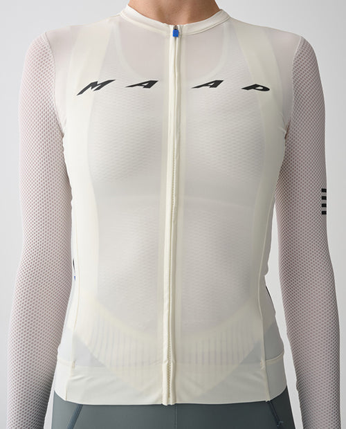 MAAP 車衣 Evade Pro Base LS Jersey 2.0 Chalk 薄長袖 女款 粉白