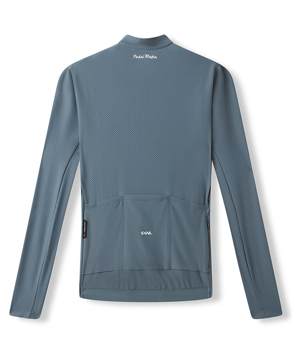 PedalMafia 薄長袖車衣Pro Delta LS Jersey Dark Blue Steel 男款 藍