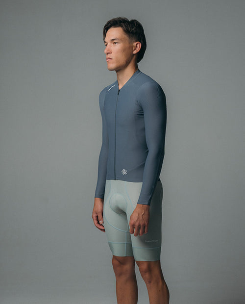 PedalMafia 薄長袖車衣Pro Delta LS Jersey Dark Blue Steel 男款 藍