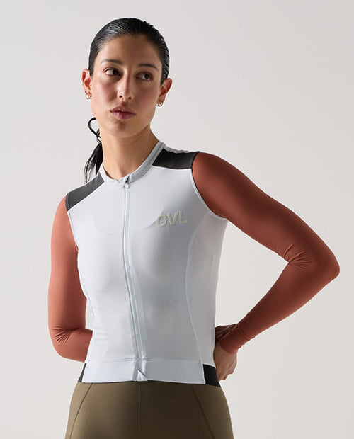 Givelo 薄長袖車衣Modern Classic LS Jersey SKY 淺藍 男女共版