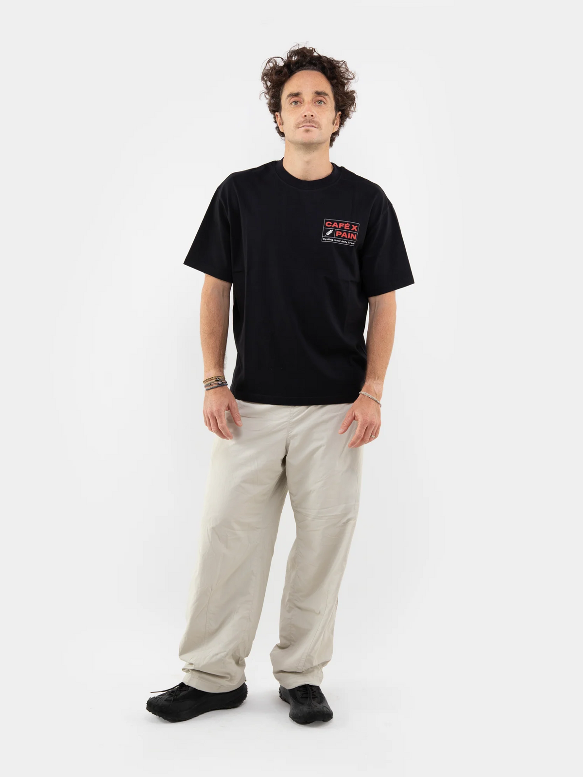 Café du Cycliste T-Shirt Chiara PAIN Bread 黑