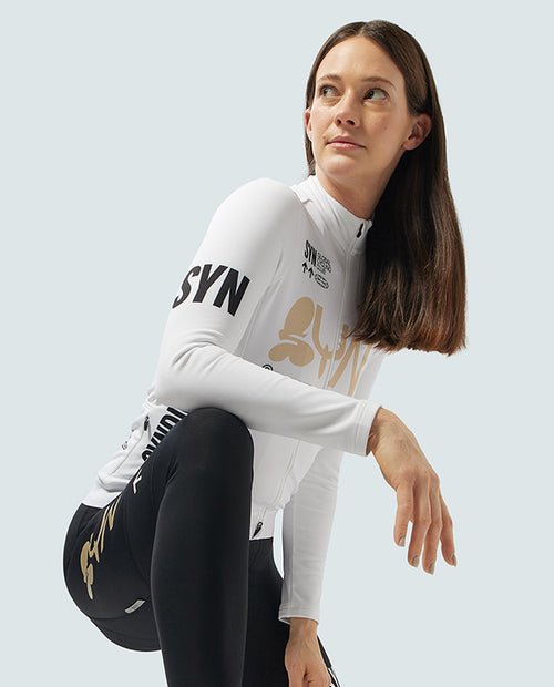 SYN 車衣 Pro Team Shield Jersey Slick 保暖長袖 女款 白