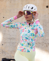 DSPRO 長袖車衣 Pastel Petals LS Jersey 粉綠