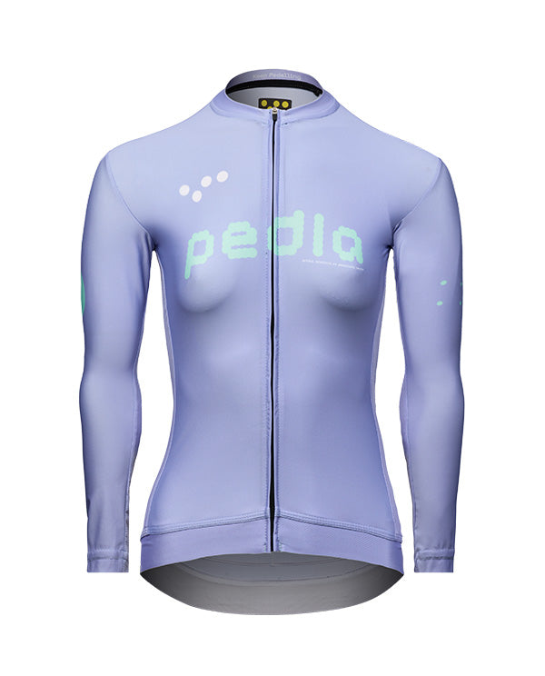 Pedla 薄長袖車衣 Dots Classic LS Jersey Gilactic Lilac 女款 灰紫