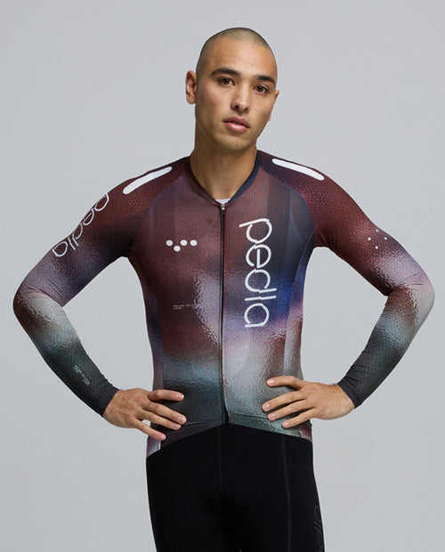 Pedla 薄長袖車衣PRO Pursuit LS 2.0 Jersey AirFoils Plum 男款 棕