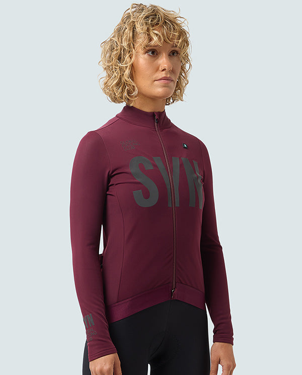 Biehler 車衣 Pro Thermal LS Jersey Rioja Reflective 保暖長袖 女款 酒紅