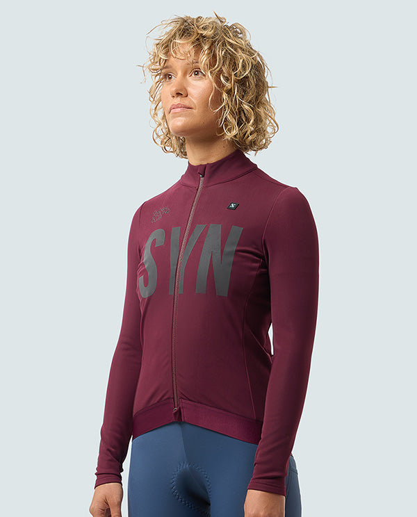 Biehler 車衣 Pro Thermal LS Jersey Rioja Reflective 保暖長袖 女款 酒紅