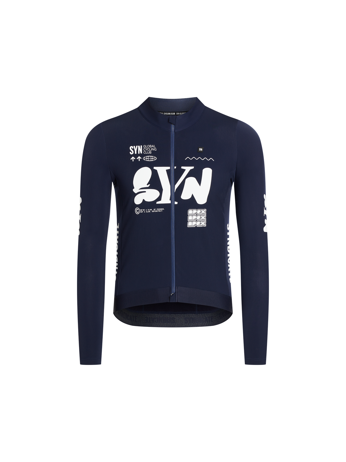 SYN 保暖長袖車衣Pro Team APEX Thermal LS Jersey 2.0 Dark Blue 男款 藍