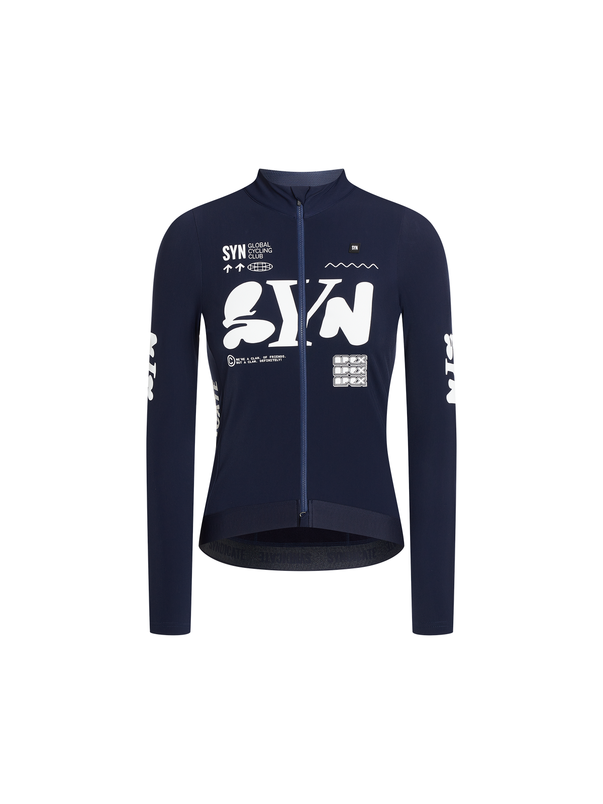 SYN 保暖長袖車衣Pro Team APEX Thermal LS Jersey 2.0 Dark Blue 女款 藍