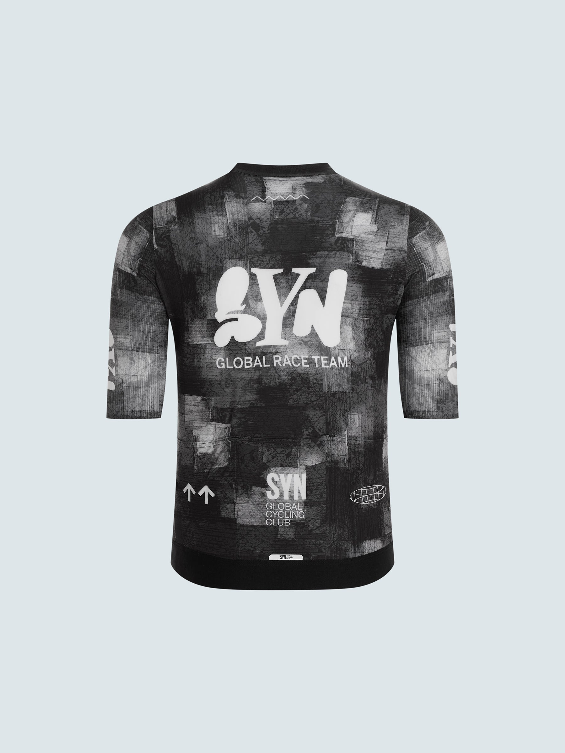 SYN 車衣 Pro Team Jersey Black 男款 塊狀刷灰黑