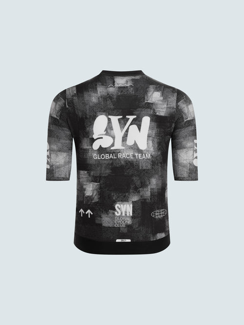 SYN 車衣 Pro Team Jersey Black 男款 塊狀刷灰黑